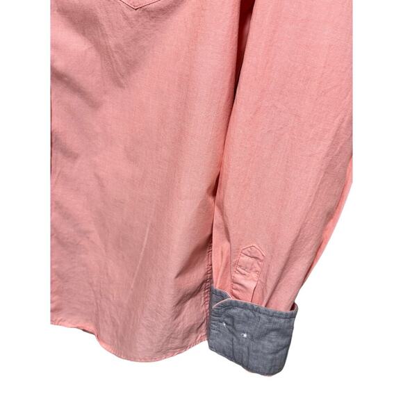 Nautical Coral Denim Shirt size Medium Slim Fit - Picture 5 of 6